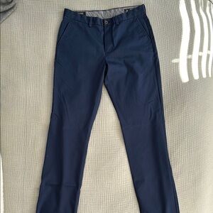 Nordstrom Navy Blue Straight Fit, Smart Care Wrinkle Free Chinos